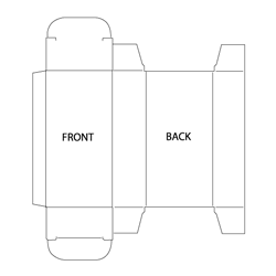 Airplane Style Straight Tuck End (Dieline)