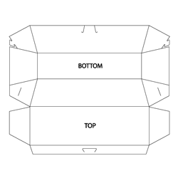Sub and Fry Container (Dieline)